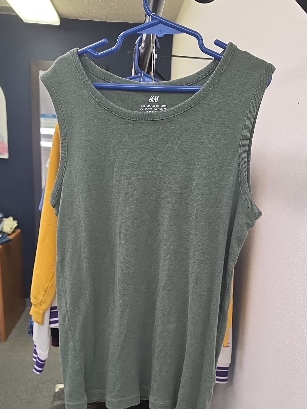 H&M Olive Tank Top in Deep Green